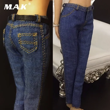 

Toy clothing set 1/6 Female Soldier Combat Pants girl Trousers Casual Blue jeans for 12 inches female figure doll body