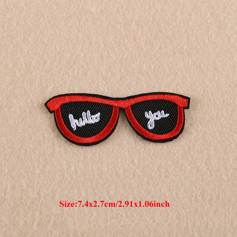 10pcs Fashion Sunglasses Jacket Patch For Clothing Iron On Patches Applique Badge parches