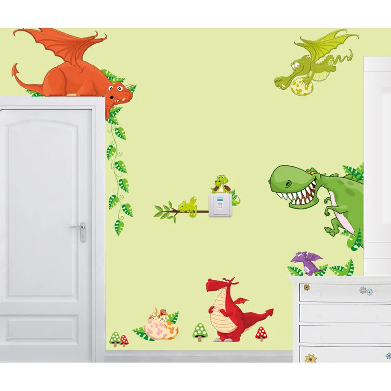 Милые животные живы в вашем доме DIY стикер стены s/домашний декор Джунгли Лес тематические обои/подарки для детей наклейки для украшения комнаты