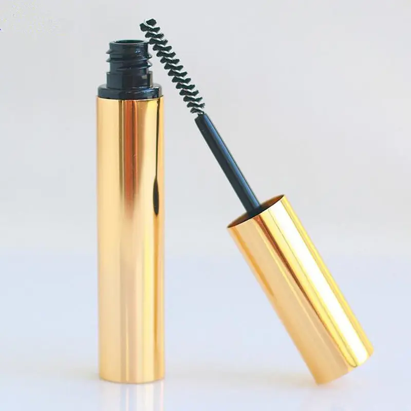 shiny gold mascara plastic bottle packaging empty mascara cream tube