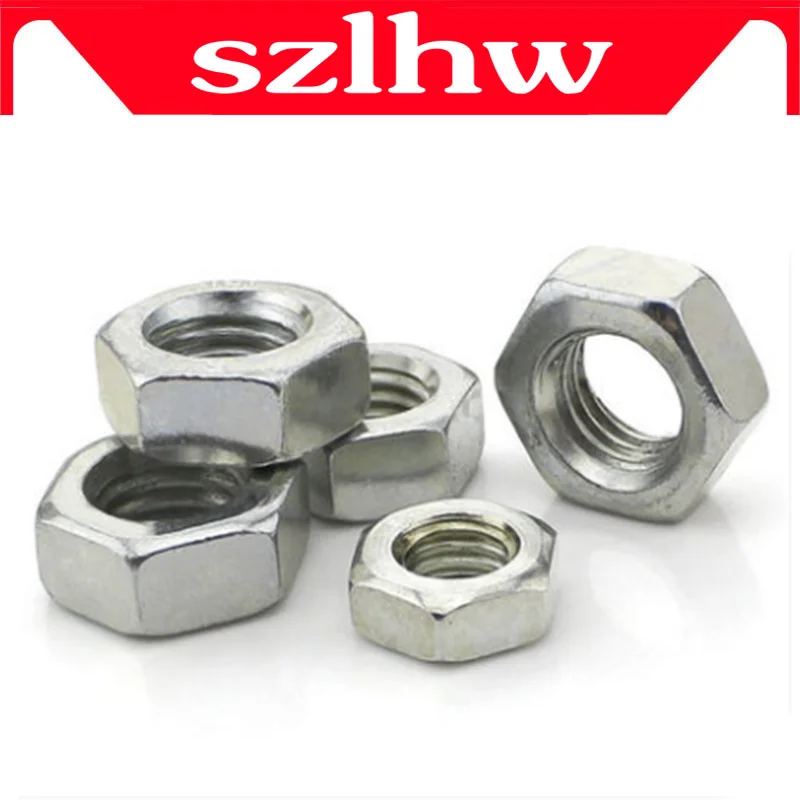 High quality 100pcs/lot Metric thread DIN934 M1.6 M2 M2.5 M3 M4 M5 M6 M8 M10 M12 M14 M16 304 Stainless Steel Hex Nuts High quality 100pcs/lot Metric thread DIN934 M1.6 M2 M2.5 M3 M4 M5 M6 M8 M10 M12 M14 M16 304 Stainless Steel Hex Nuts