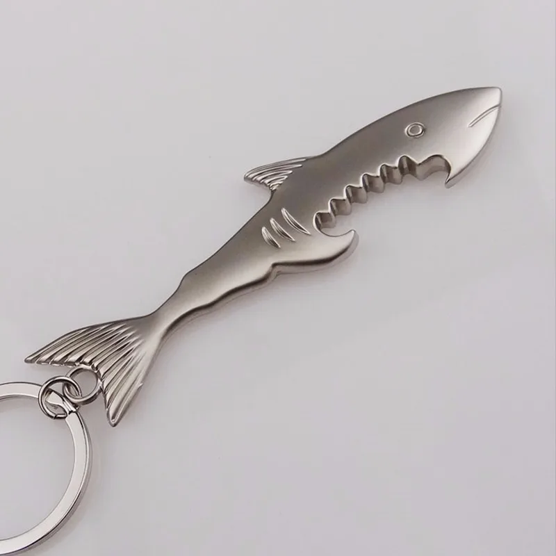 30pcs Cute Creative Shark Style Bottle Opener Keychainin Openers from