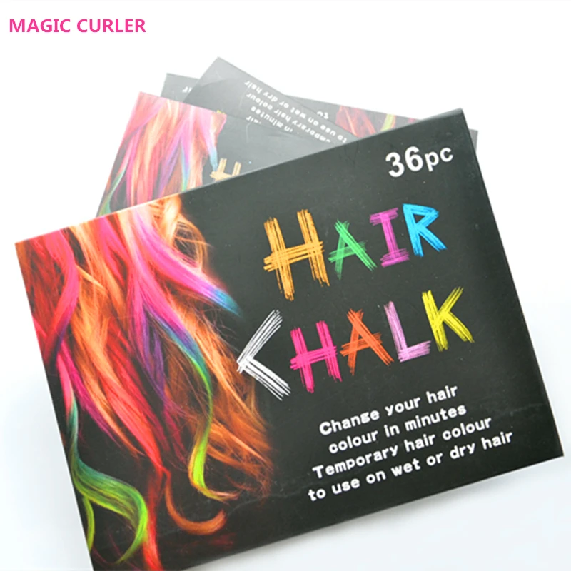 Top Quality 36 Colors Hair Dye Temporary Hair Color kit/Non Toxic Magic Beauty Hair Chalk Soft