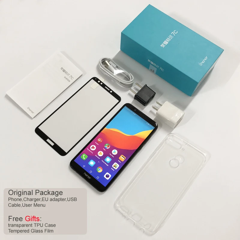 Huawei Honor 7C 3 ГБ 32 4G LTE Мобильного Телефона Android 8 0 уход за кожей лица ID 5 99 &quotполный вид