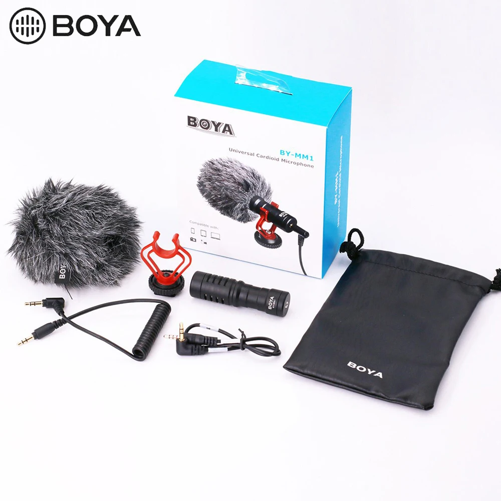 BOYA BY-M1 BY-M1DM BY-MM1 по M1 петличный микрофон Камера видео Регистраторы для iPhone смартфона, перчатки для цифровой зеркальной камеры Canon Nikon DSLR записывающая видеокамера с масштабированием