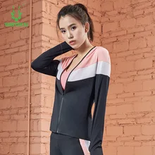 Vansydical женские спортивные рубашки для йоги с длинными рукавами для бега тонкая дышащая Спортивная одежда для фитнеса спортивные толстовки