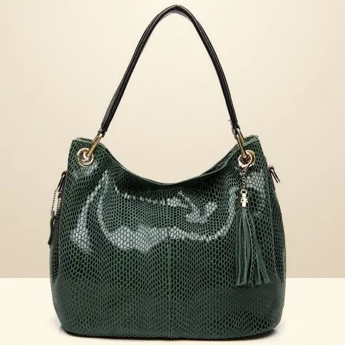 Arliwwi бренд тисненая натуральная кожа сумки Bolsa Feminina из натуральной коровьей кожи женские дизайнерские сумки - Цвет: Зеленый