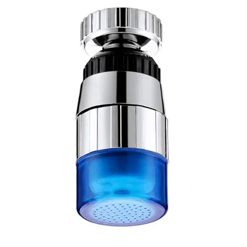

Faucet Aerator Stainless Steel Faucet Aerator Tool LED Light Shower Head Water Bath Home Bathroom Glow Romantic New K409