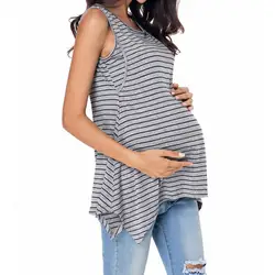 Одежда для кормящих матерей, топы, полосатая футболка, одежда для грудного вскармливания, Одежда для беременных