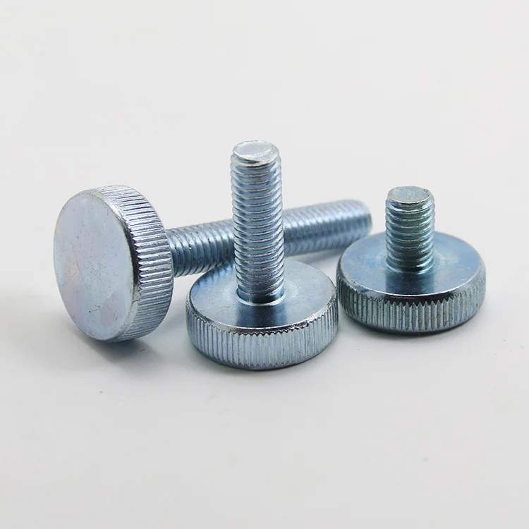 5pcs M8 stainless steel hand screw flat head knurled screws home