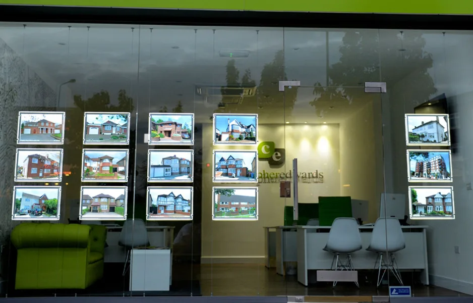 Single Sided A4 Hanging LED Window Displays Real Estate Agent