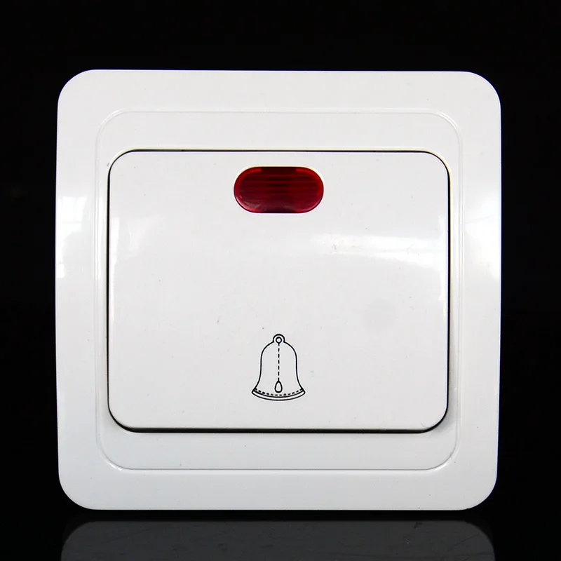 European standard high quality "Ding- dong" doorbell 1-Gang switch with red lamp with CE certification