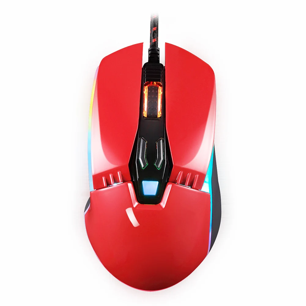 

Wired Gaming Mouse 4000 DPI 4-Speed DPI Adjustment RGB Backlight for Laptop PC OD889