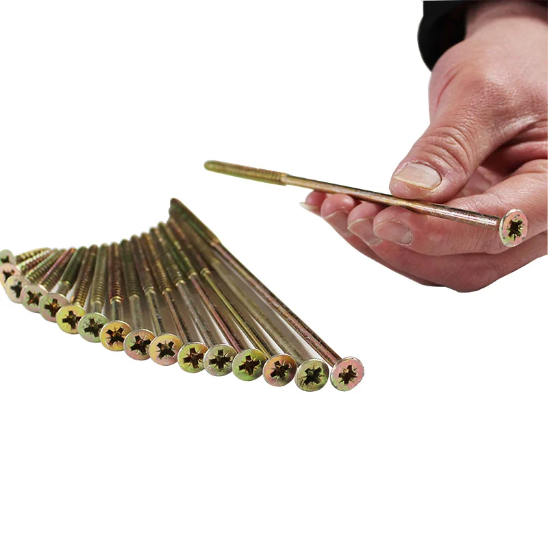 

Pack of 100 Carbon Steel 22H Zinc plated POZI Countersunk CSK Head Chipboard wood screw (CP540-100)