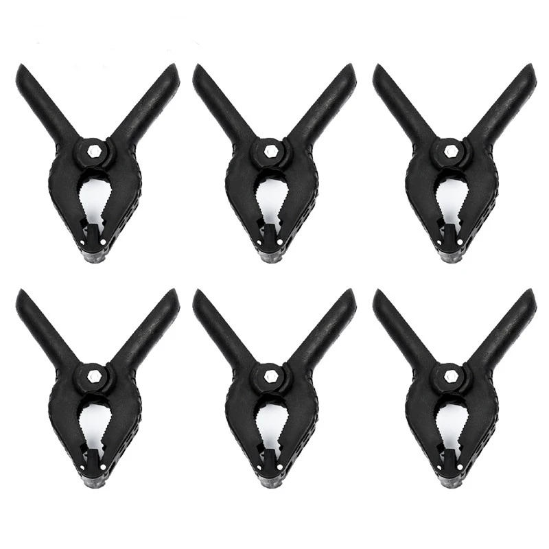 

6PCS Photo Studio 4'' Plastic Nylon Toggle Clamps Photography Studio Spring Clip Accessories