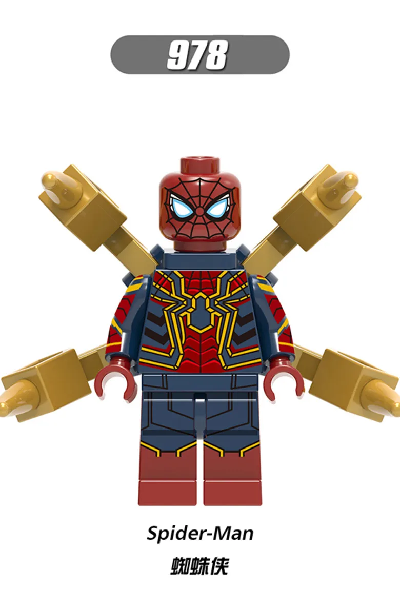 

Single Marvel Legoings Iron Man Ghost Rider Red Skull Ulysses Klaw Black Panther Building Block Model Kit Toys for Children Gift