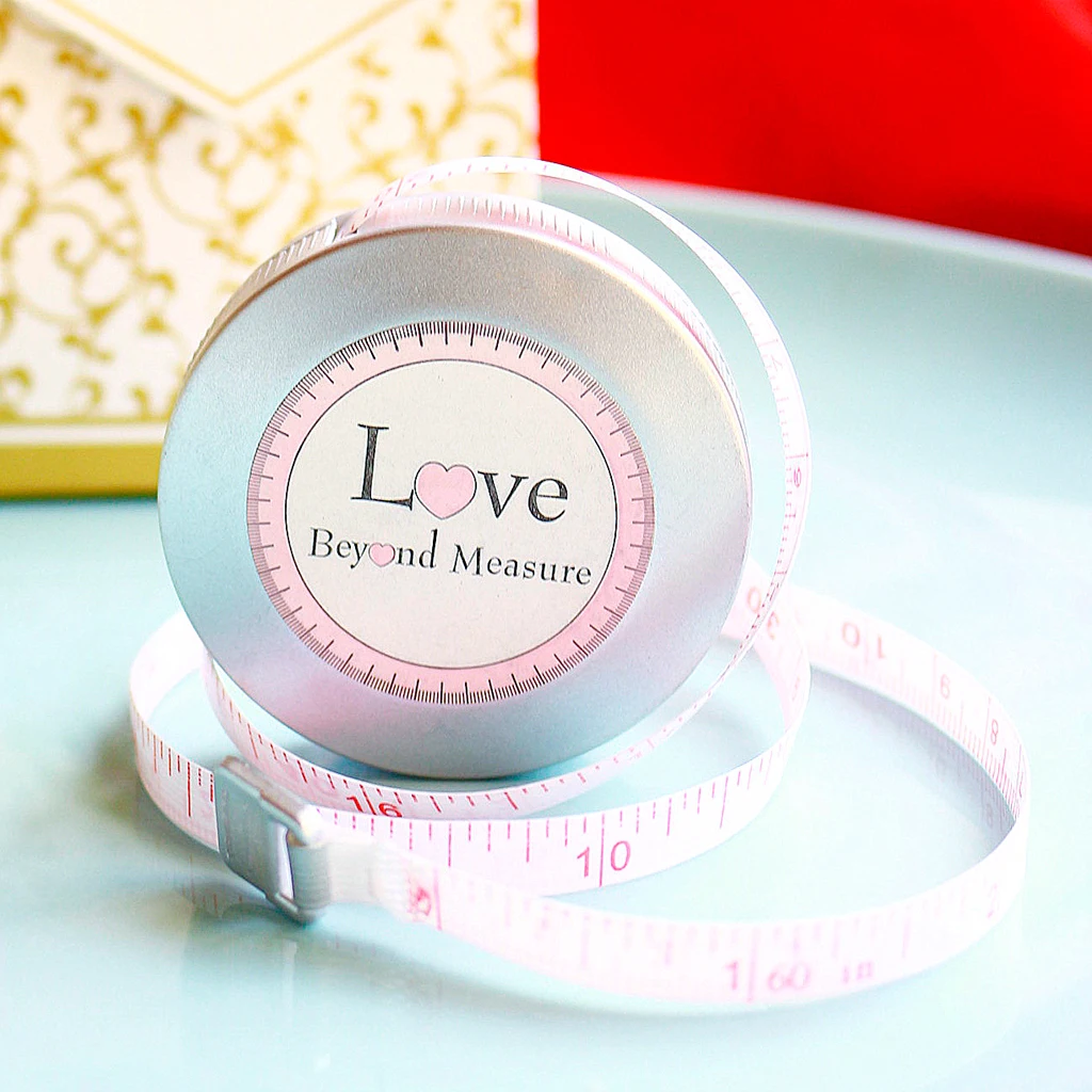 Retractable Round Tape Measure Keychain for Baby Height Wedding Baby Shower Favors 5ft / 1.5m  