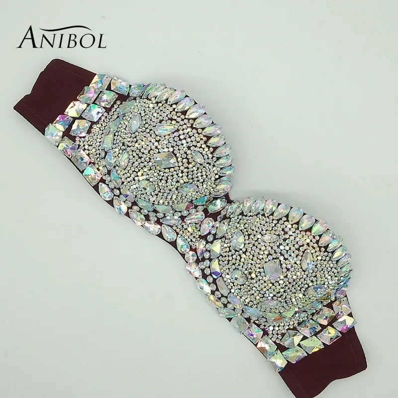 Luxury Rhinestone Bikini Bra Crystal Diamond Women Swimsuit Jacket 2019 Newest Jewelry Swimwear Underwear
