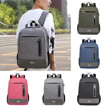 

Fashion man Laptop Backpack For Men Water Repellent Functional Rucksack with USB Charging Port Travel Backpacks #B01