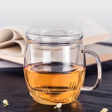 Милая портативная стеклянная оболочка для бутылки офисные чашки сосуд Стакан Кружка прозрачная чайная чашка Xicaras E Canecas чайник чашка для воды 50M1053