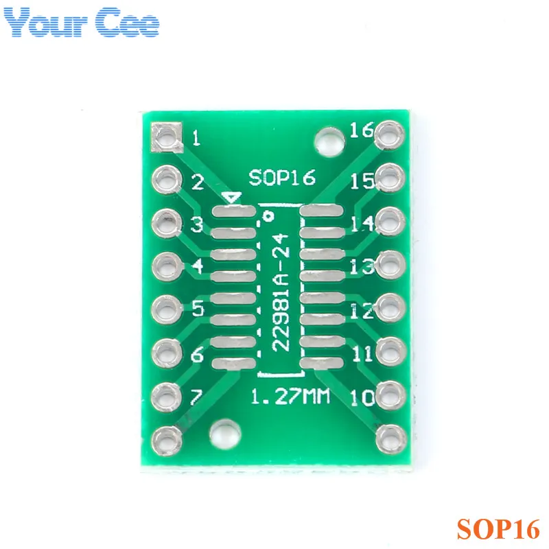 20pcs/5PCS SOP16 SSOP16 TSSOP16 Pinboard to DIP16 Adapters Plate Converter Board 0.65mm/1.27mm IC Socket PCB Integrated Circuits