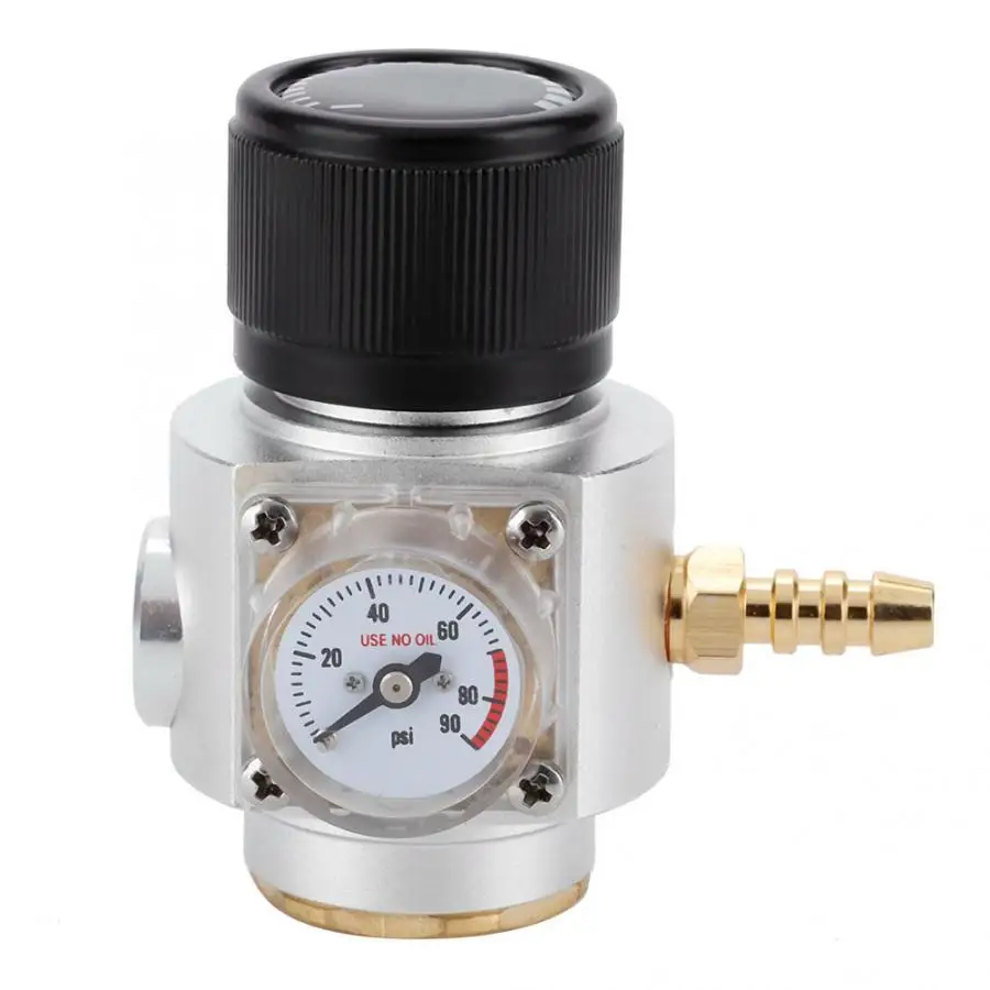 Aquarium CO2 Regulator Fish Tank Tool CO2 Mini Gas Regulator T21* 4 Soda Pressure Gauge Wire CO2 Charger Kit 0-90 PSI