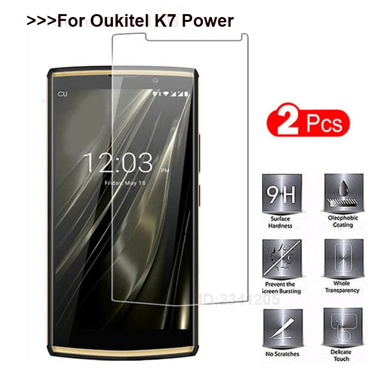 2 шт Oukitel k7 power закаленное стекло Oukitel k7 power чехол Защитная крышка для экрана для смартфона стеклянная пленка для Oukitel k7 power