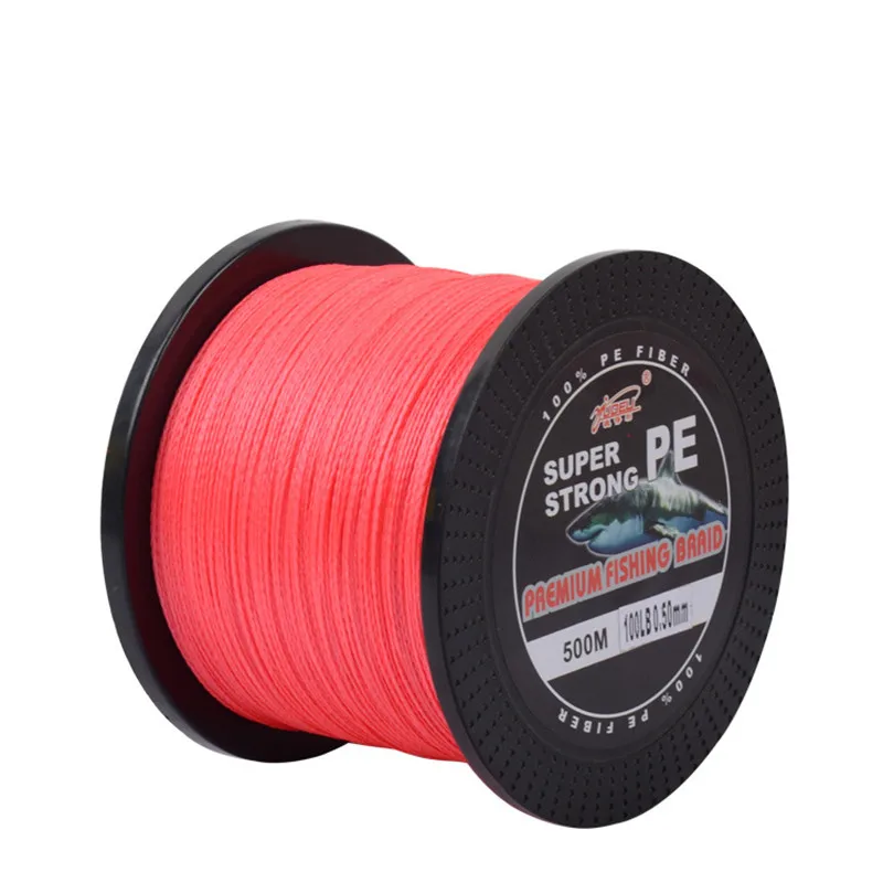 Super hardness 500 m 4 shares PE braided fishing line multicolor