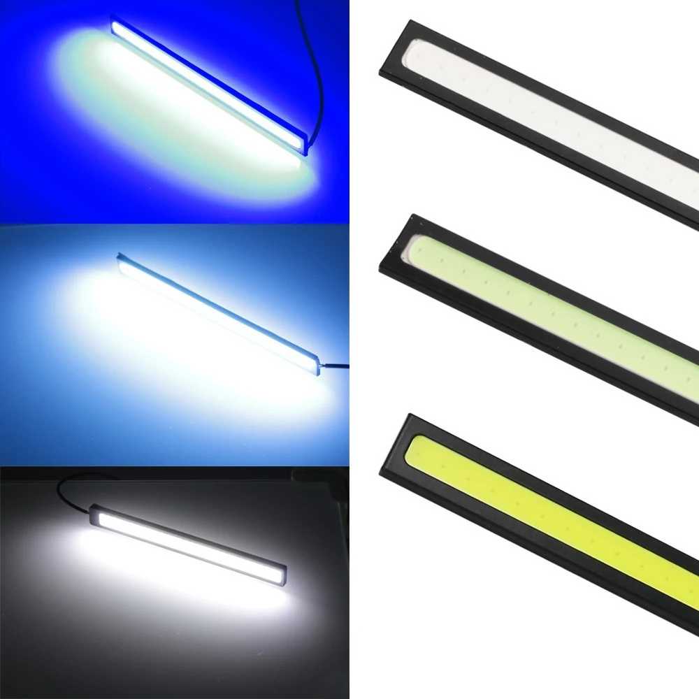 

2pcs 17cm LED Car DRL COB Car External Strip Waterproof Daytime Running Light Fog Light Turn Signal Lamps 12V 6W 6000-6500k