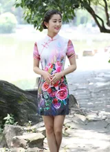 Shanghai Story Blend Cotton cheongsam dress Womens chinese traditional clothing qipao Oriental dress hot sale 6 style