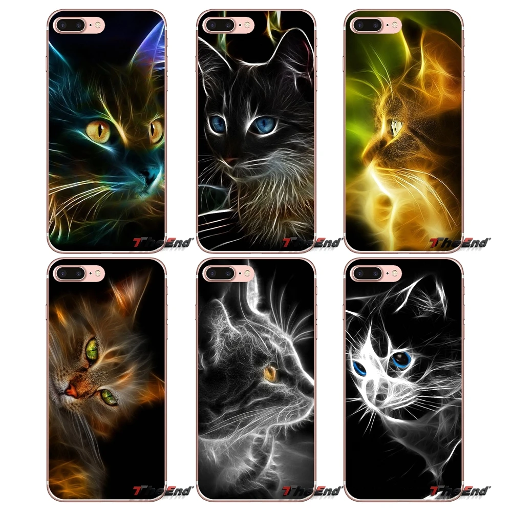 Fantasy Fractal Cat Art TPU Silicone Case For Samsung Galaxy S2 S3 S4 S5 MINI S6 S7 edge S8 S9 Plus Note 2 3 4 5 8 Coque Fundas | Мобильные