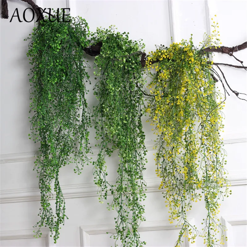 

Artificial flower vine hanging orchid fake flower wall hanging living room home decoration garden plant wall plastic flowers