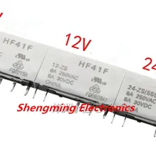 10 шт. 5 pins HF41F-5-ZS HF41F-12-ZS HF41F-24-ZS 5VDC 12VDC 24VDC 6A 250VAC реле