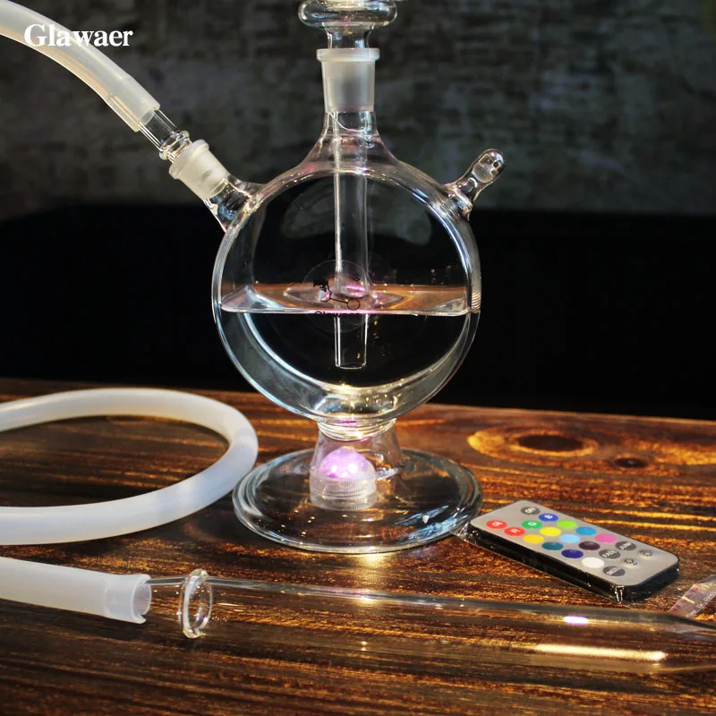 Glawaer Новое поступление часы Стиль высокое боросиликатное стекло hookahs набор