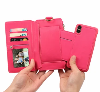 

For phone X Case Luxury Flip Magnetic Shockproof Card Slots Wallet Case Phone Bag Covers Phone holder card holder