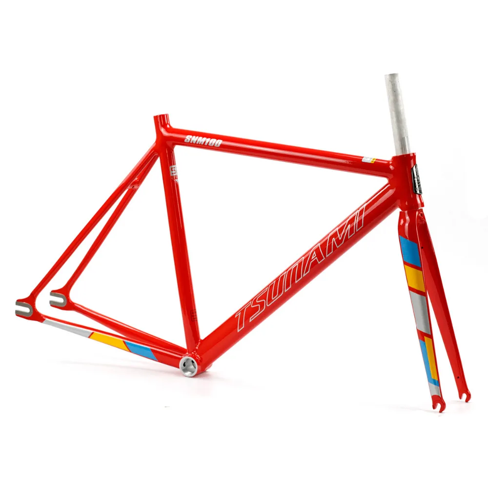 Flash Deal TSUNAMI Aluminum Fixed Gear Frame Fork Road Track 700c 50cm 52cm 54cm 56cm Fixie frame Track High Quality Bicycle Parts Frameset 4 Flash Deal TSUNAMI Aluminum Fixed Gear Frame Fork Road Track 700c 50cm 52cm 54cm 56cm Fixie frame Track High Quality Bicycle Parts Frameset 4