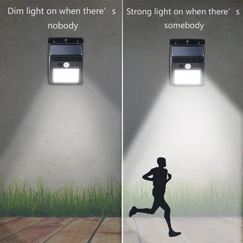 

Waterproof Powered Wall Solar Light 30 LEDs IP65 Solar Panel Light Split Separate PIR Motion Sensor Outdoor Garden