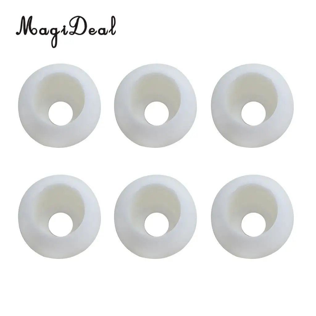 6 Pieces Marine Boat Elastic Shock Cord Rope Toggle Round Ball End Lock Stopper Black/White Kayaking Canoeing Rafting Accessory