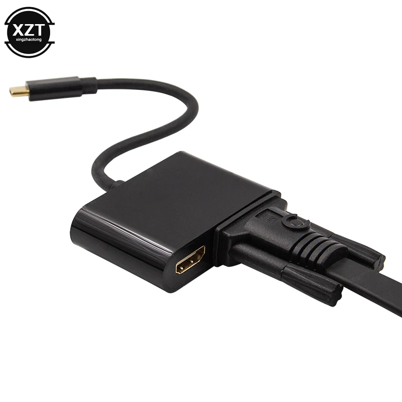 Тип/USB C к HDMI VGA адаптер 4K для samsung Galaxy S9/S8 huawei mate 20/P20 Pro USB C HDMI VGA конвертер мужчин и женщин