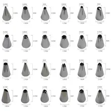 24Pcs/set Stainless Steel Icing Piping Nozzles Pastry Tips Cake Sugarcraft Decorating Tool цена 24Pcs/set Stainless Steel Icing Piping Nozzles Pastry Tips Cake Sugarcraft Decorating Tool цены онлайн
