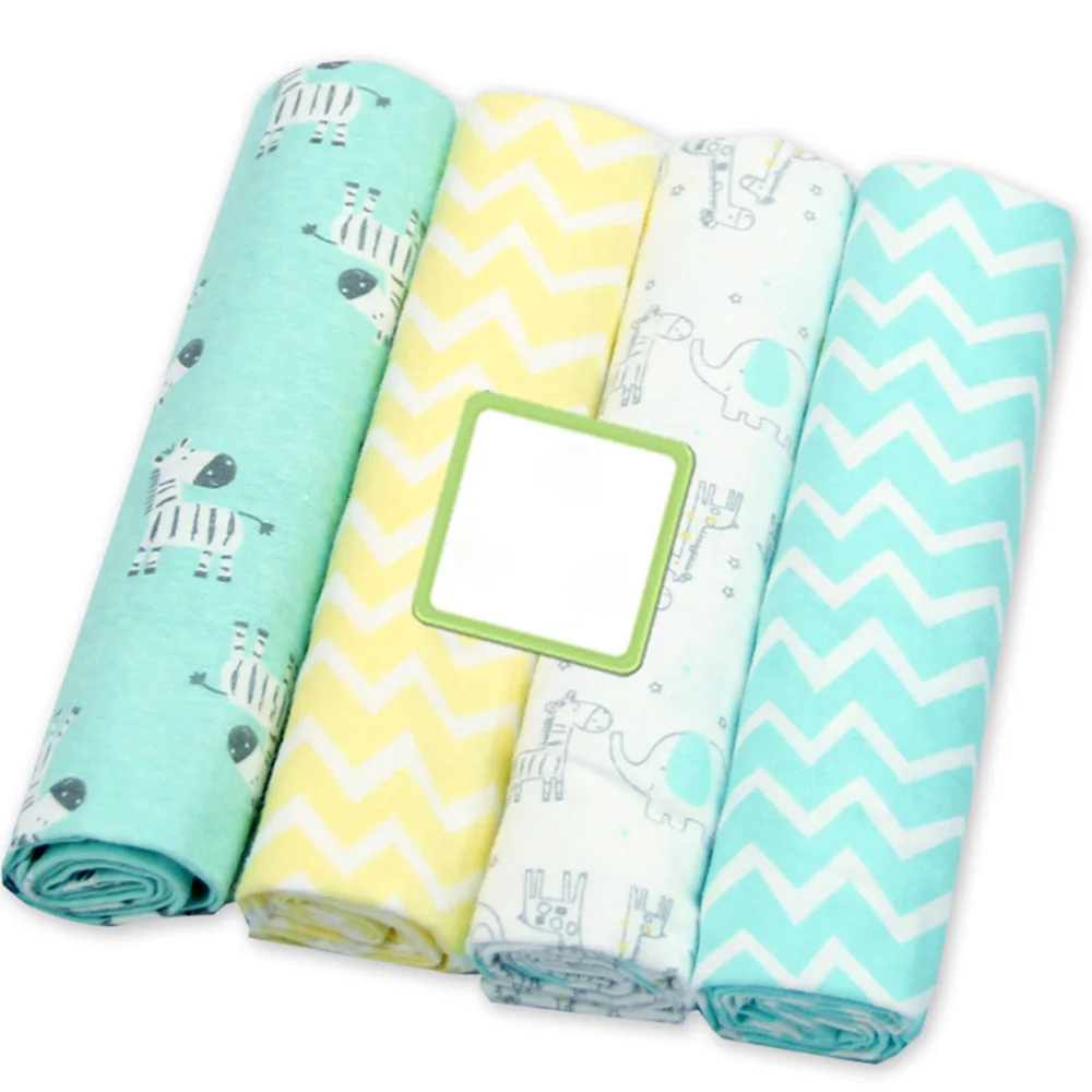 

4Pcs/Lot Muslin Diaper Baby Blankets Newborn 100% Cotton Flannel Baby Muslin Swaddle Blanket for Newborns Photography Kids Wrap