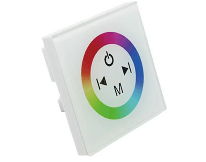 

New Arrival 86 Wall-mounted Touch Panel RGB Controller For 3528 5050 Multi-color LED Strip Lighting 12-24V 12A 144W 288W