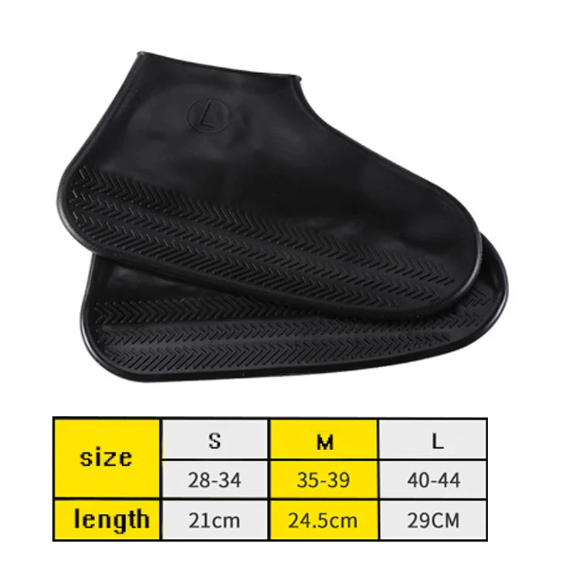 Силиконовые водонепроницаемые галоши многоразовые непромокаемые мужские ботинки, непромокаемые сапоги, Нескользящие моющиеся защитные аксессуары для обуви - Цвет: Черный цвет