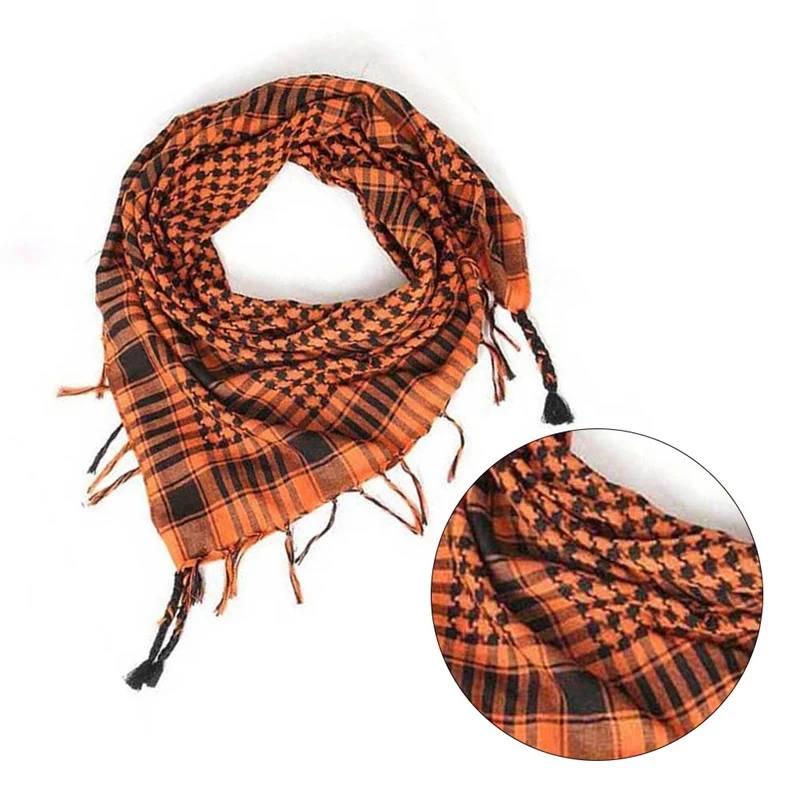 

100x100cm Outdoor Hiking Scarves Military Arab Tactical Desert Scarf Army With Tassel For Men Women