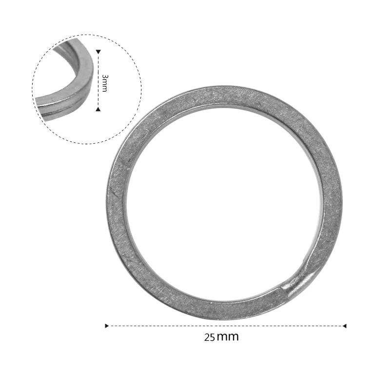 Ровер верблюд титана EDC брелок чистый брелок разделенное кольцо 5 шт./лот обработка камня - Цвет: 25mm