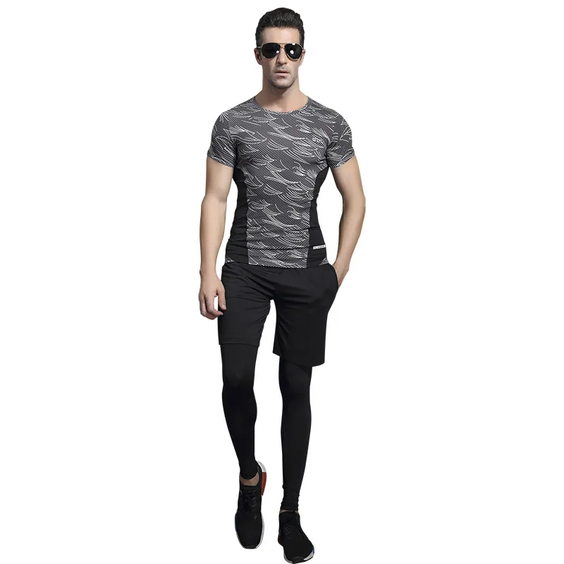 Grntamn Short sleeved fitness suit men's high rebound speed training