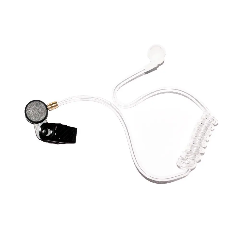 Covert Acoustic Tube Earphone With In line Clip PTT Mic for ICOM Two Way Radios F3G 4