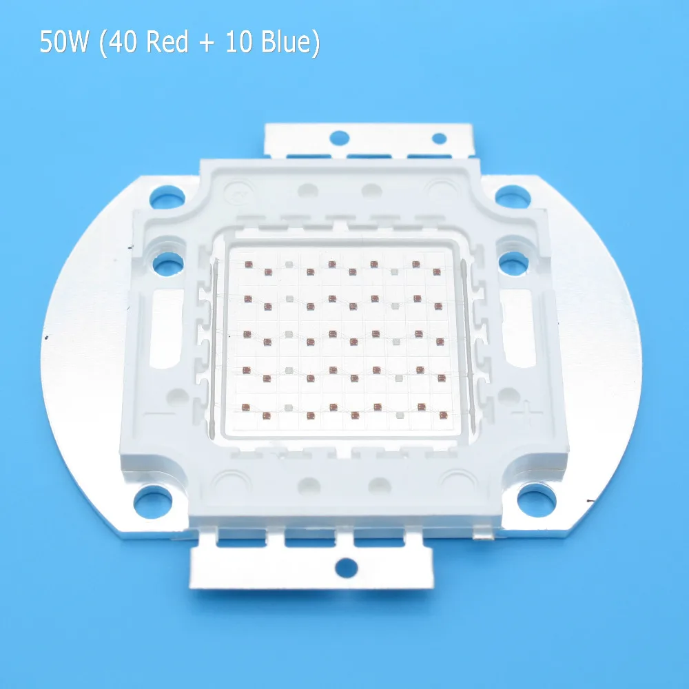 High quality 10W 20W 30W 50W 100W COB LED Grow light Chip Light Source, 4:1 Red 660nm Blue 440nm, Epileds 30mil / 42mil