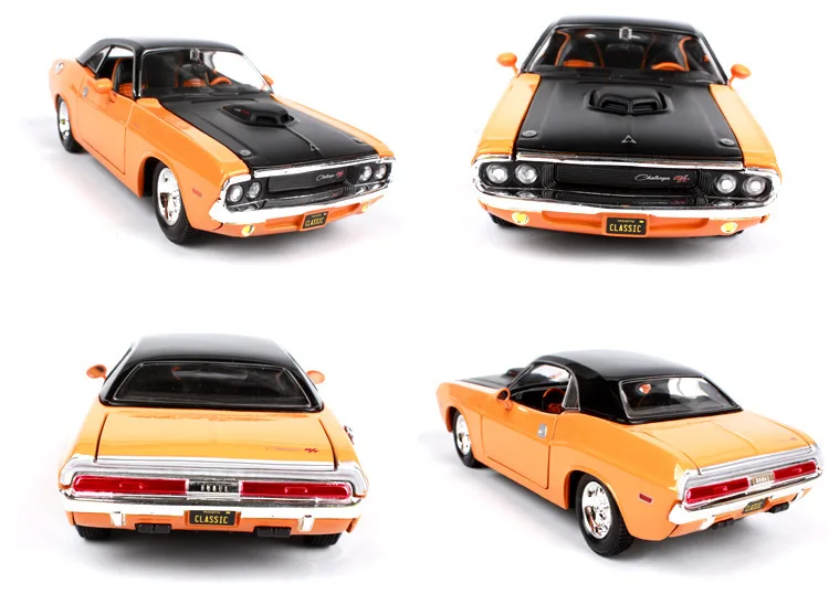 Высокое качество 1:24 1970 Dodge Challenger модифицированная модель сплава-трансформер, коллекция и Подарочная модель гоночной машины