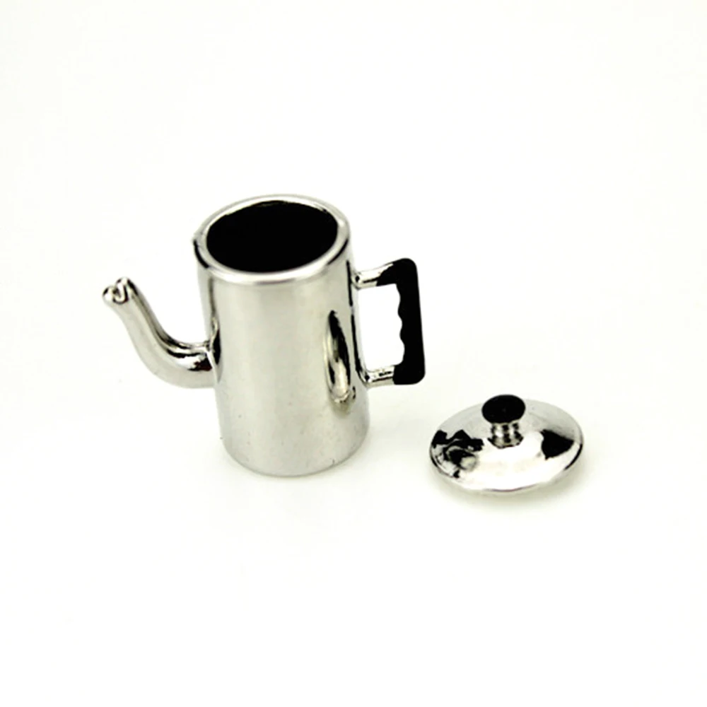 1/12 кукольный домик Миниатюрные аксессуары мини металлический чайник для молока имитация чайник модель игрушки для украшение для кукольного домика